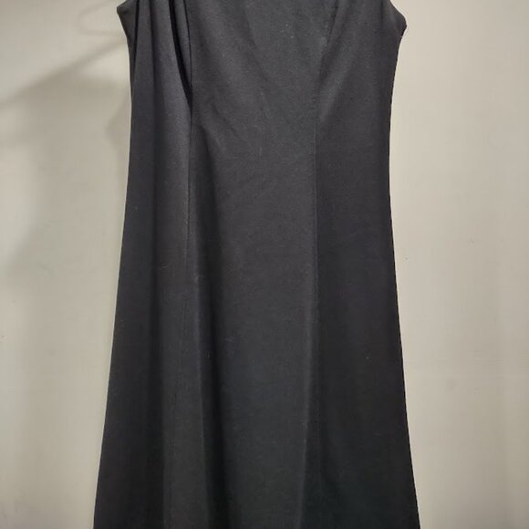 TALBOTS CLASSIC LITTLE BLACK DRESS SLEEVELESS SHEATH FULL ZIP WOMEN'S SIZE 2P - Picture 4 of 10